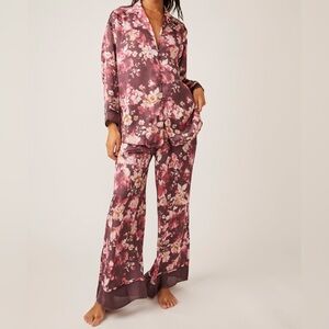 Free People Dreamy Days Pajama Set - Wine, XL